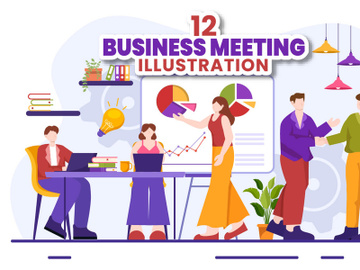 12 Business Meeting Illustration preview picture
