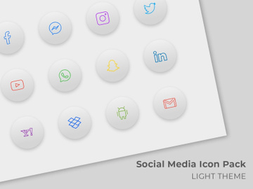 Social Media Icon Pack (Light Theme) preview picture