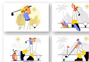 9 Golf Sport Illustration