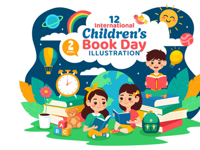 12 International Children Book Day Illustration