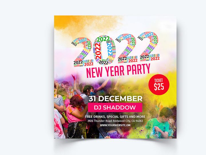 New Year Social Media Instagram Posts Template
