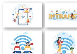 12 Intranet Internet Network Connection Illustration