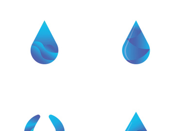 Modern colorful water drop logo design. preview picture