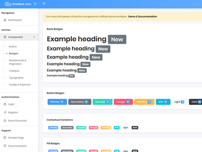 Gradient Able ReactJS Free Admin Dashboard Template