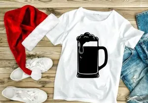 Monkey beer mug black silhouette isolated minimal design vector