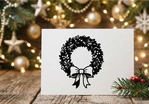 Guirlanda Festiva de Natal com Laço para Decoração de Feriados