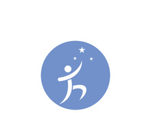 People star logo design to achieve a success or dream.