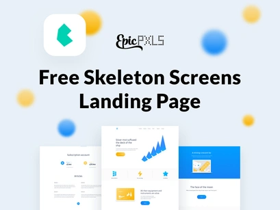 Free Landings - Skeleton screens