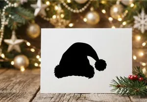 Festive Santa Hat with Pom-Pom for Christmas Celebrations