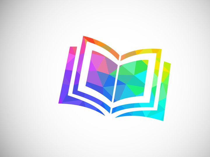 Modern low poly style education logo design, Geometric, and triangle book logo icon sign symbol.