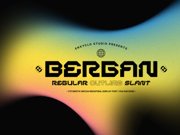 BERGAN - Futuristic Font preview picture