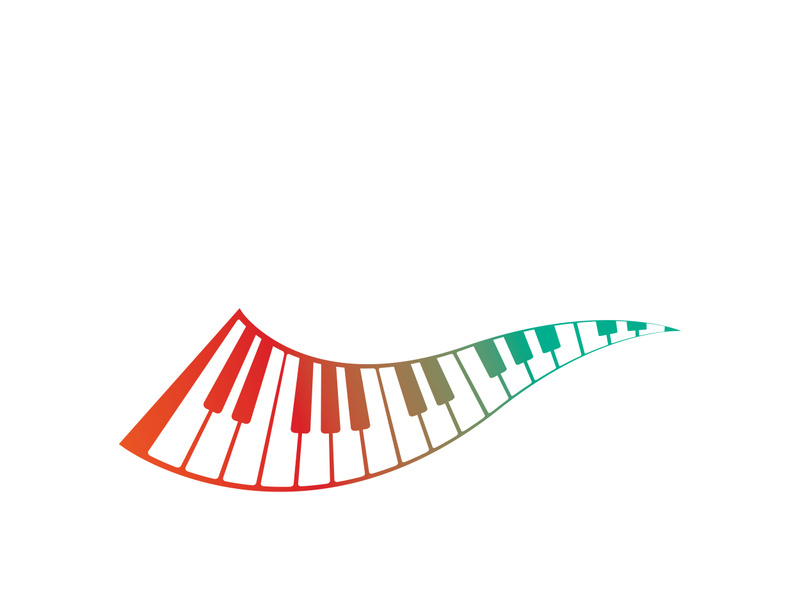 Keyboard piano vector Musical instrument illustration design template