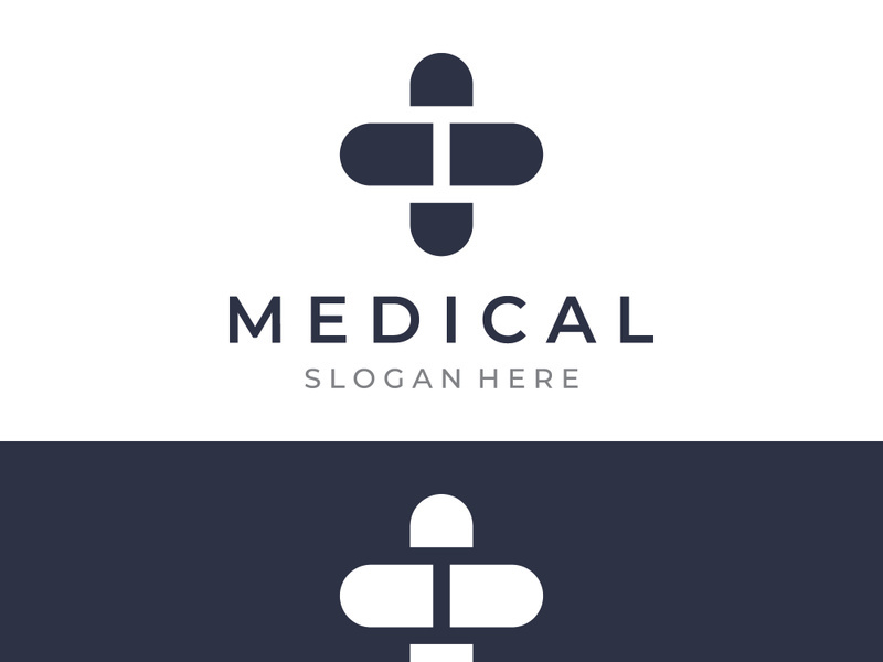 Pharmacy health abstract logo.