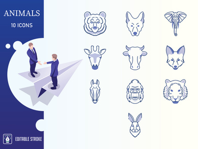 Bleu : Animals Icon Set