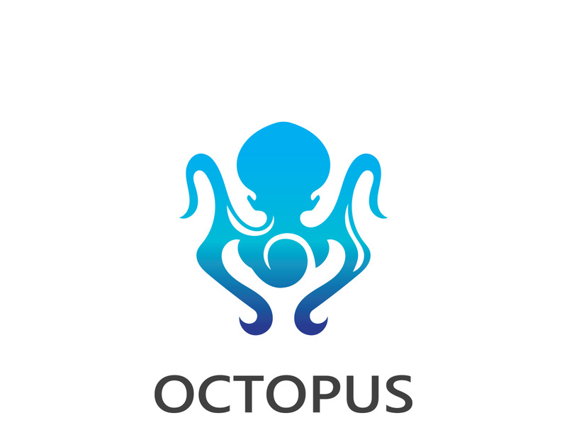 Octopus logo image design icon illustration animal vector