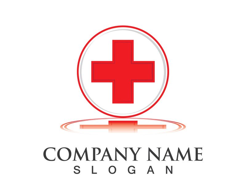 Medical health icon digital logo design vector illustration