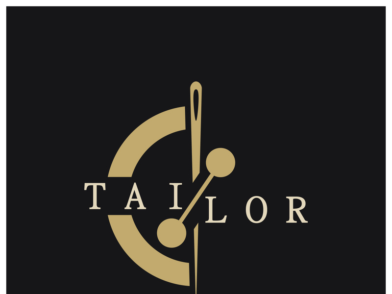 tailor logo icon illustration template combination of buttons for clothes, thread and sewing machine, for clothing product design, convection companies, fashion in vector form