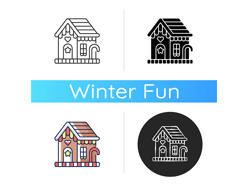 Gingerbread house icon