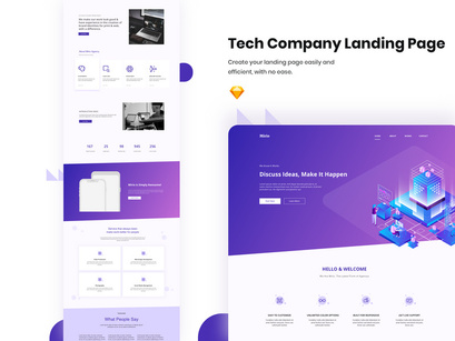 Standard Landing Page for Tech Company