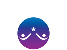 People star logo design to achieve a success or dream.
