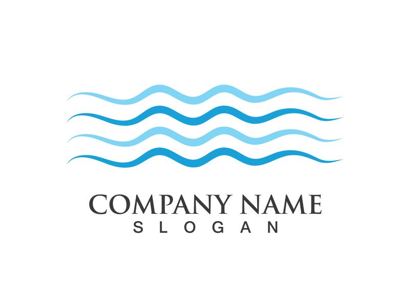 Wave water beach logo
