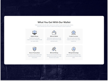 Cryptocurrency Wallet Website Template - HTML5 preview picture