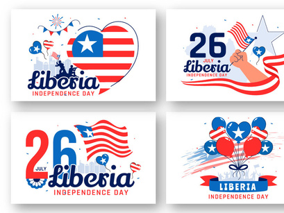 10 Liberia Independence Day Illustration