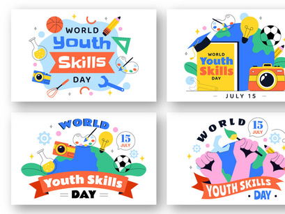 10 World Youth Skills Day Illustration