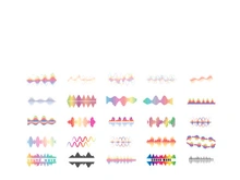 Sound waves set vector illustration icon design