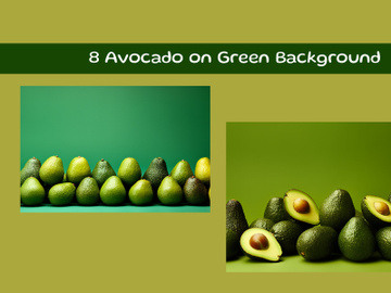 Avocado on Green Background preview picture