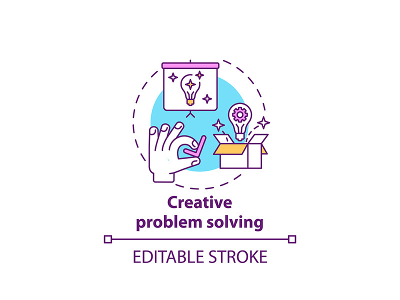 Creative problem solving concept icon