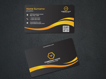 BUSINESS CARD GOLD WAVE DESIGN preview picture