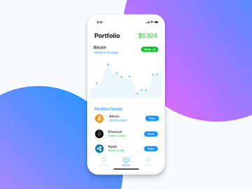 Portfolio Screen for Cryptocurrency app preview picture