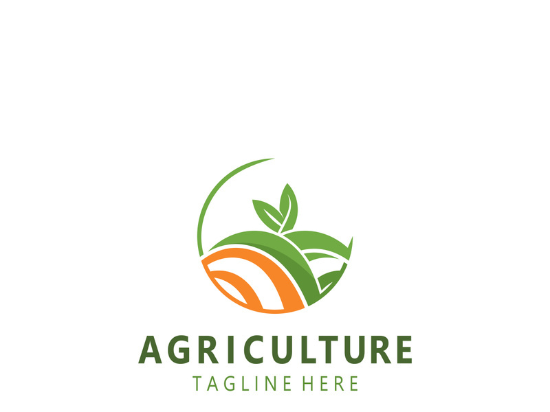Agriculture Farm Logo Design. Premium country farming field natural harvest