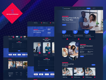 Insurance Brokers Template - UI Adobe XD preview picture