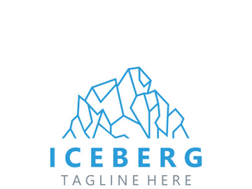 Iceberg Logo Design,simple ice mountain landscape Template vector Illustration preview picture