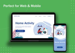 [Vol. 14] Home Activity - Landing Page Illustration