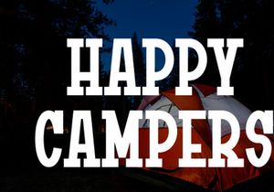 Camping Sticker - Vintage Slab Serif Font