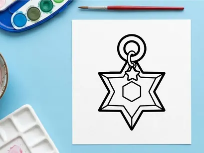 Jewish Star of David pendant on silver chain. Minimalist religious symbol necklace for faith and heritage jewelry design.