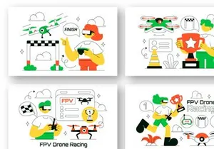 10 FPV Drone Racing Illustration