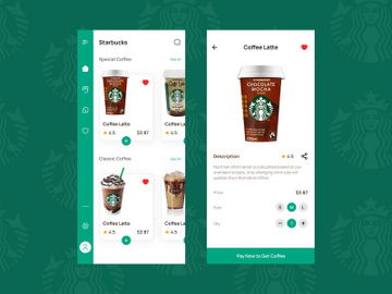 Starbucks Coffee App UI Design - Figma preview picture