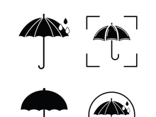 Umbrella icon logo design vector illustration