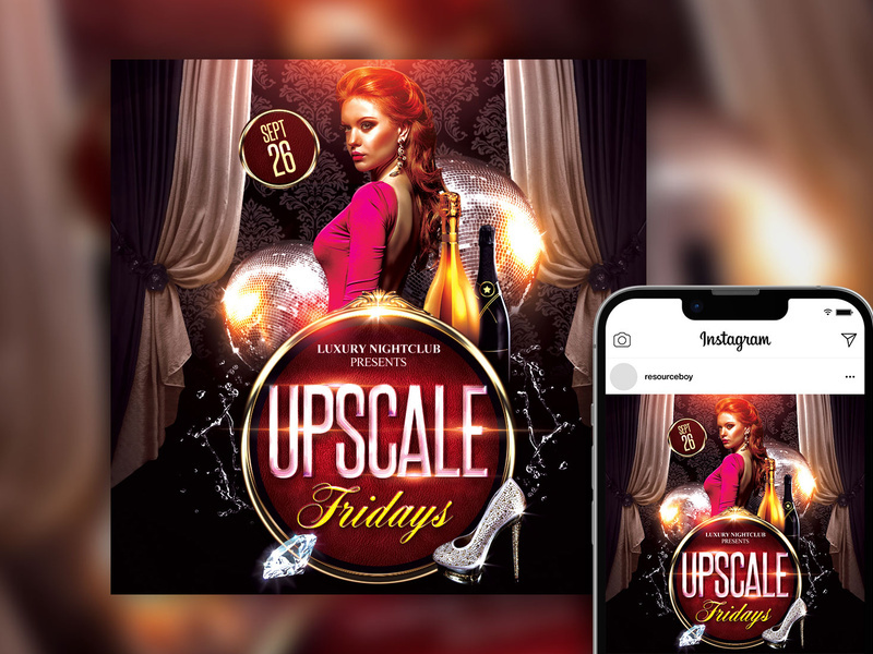 Free Upscale Fridays Instagram Post Template