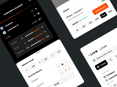 Football Bettor - Bett Mobile App UI Kit v1.0