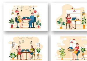 13 Internet Cafe Illustration