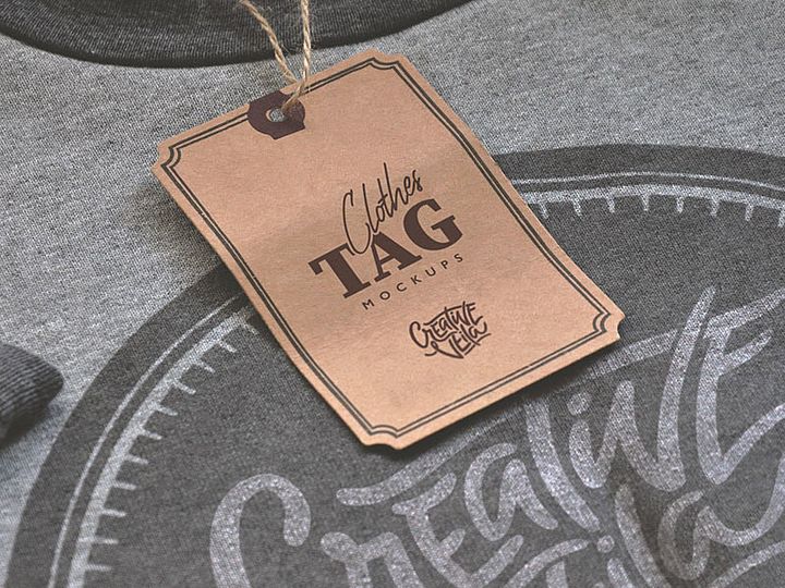 Free Clothes Tag PSD Mockups