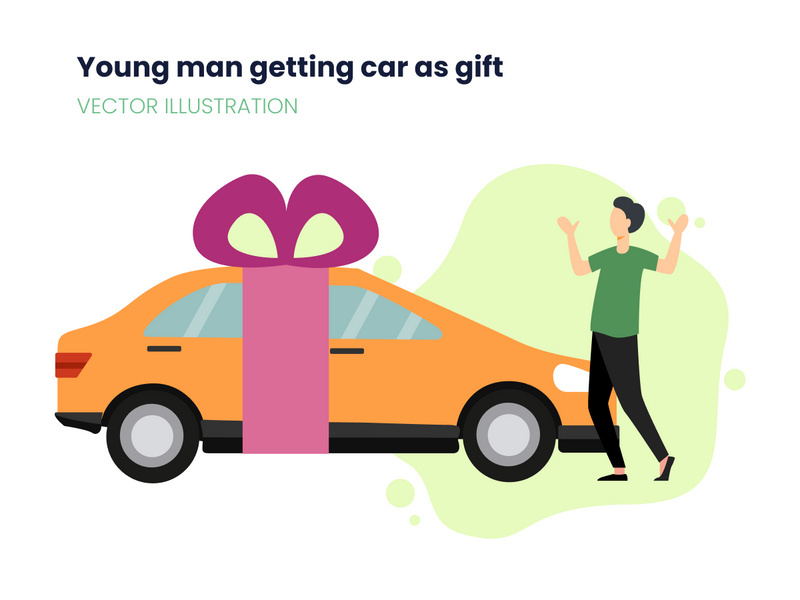 Man getting car as gift