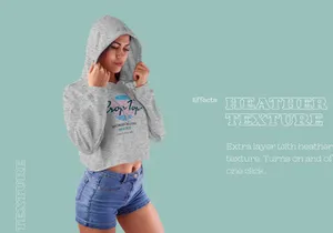 Women Crop Top Hoodie MockUp