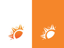 Creative sun concept logo illustration design template