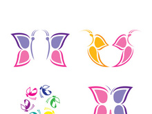 Butterfly logo icon vector design illustration